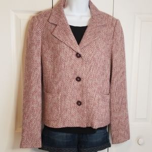 Merona Wool Blend Pink Tones 3 Button Blazer